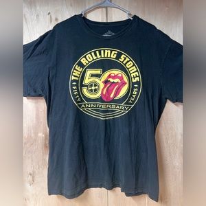 The Rolling Stones Shirt Medium 50th Anniversary Rock Band Graphic Tee 2XL